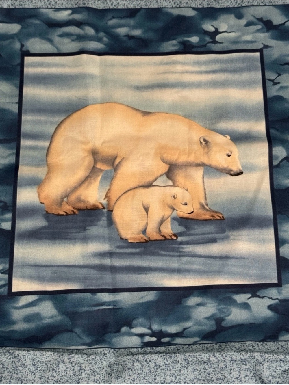 VINTAGE CRANSTON PRINT WORKS POLAR BEARS FABRIC
